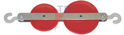 PULLEY-DOUBLE IN LINE PLASTIC